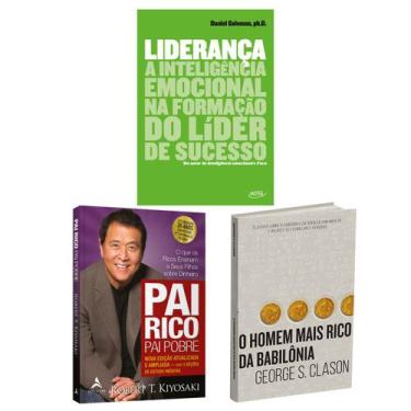 Imagem de Kit 3livros, Pai Rico, Pai Pobre + Liderança + O Homem Mais Rico da Ba