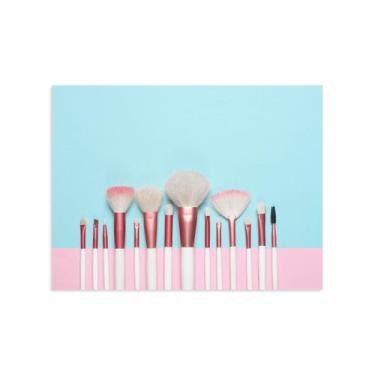 Imagem de Placa Decorativa Pincéis de Maquiagem 30x40cm - Quartinhos