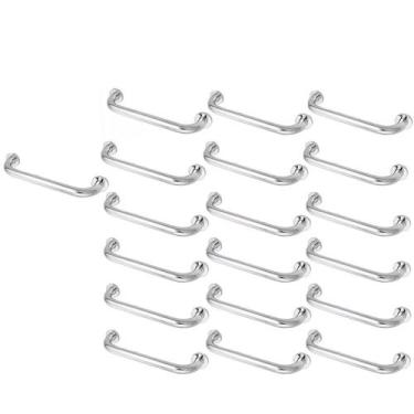 Imagem de Barra Alça De Apoio Kit 19 Uni Aço Inox 30cm Acessibilidade Cadeirante