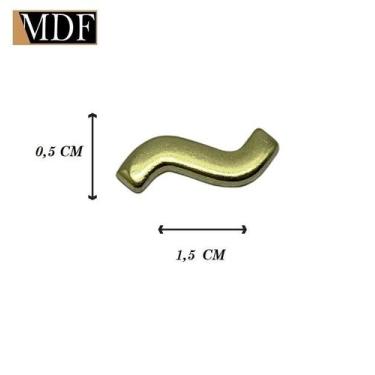 Imagem de Kit 5 Acentos para Artesanato Apliques Zamac Dourado - ATACADÃO DO ART