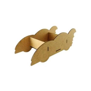 Imagem de Enfeite de Mesa Carrinho para Decoração 28x13,7x10 Mdf Madeira - ATACA