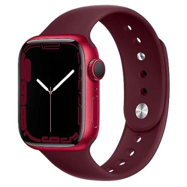 Imagem de Pulseira esportiva de silicone para Apple Watch SE/SE2 3/Series 11 10 9 8 mm, 49 mm e 38 mm, 40 mm, 44 mm, 41 mm, 45 mm, 42 mm, 46 mm, 49 mm, 38 mm, Ultra/Ultra2 3, feminino e masculino