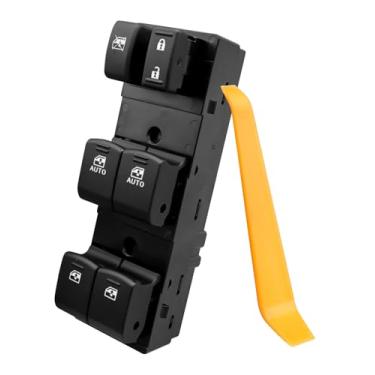 Imagem de Interruptor de janela Master Power adequado para Subaru Outback Legacy 2015 2016 substitui 83071AL05A, interruptor de janela lateral do motorista dianteiro esquerdo com botão de trava de porta e botão