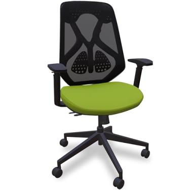 Imagem de Helyx Cadeira de mesa de escritório em casa, cadeira de computador de malha com suporte lombar, apoios de braço ajustáveis 3D, giratório com rodas, inclinação ajustável, confortável para longas horas