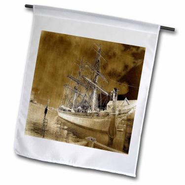 Imagem de 3dRose fl_11545_1 Bandeira de jardim Galvestons Elissa Tall Ship Garden Flag, 30 x 45 cm