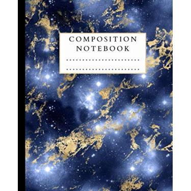 Imagem de Composition Notebook: Gold Glitter Liquid Marble Book for Girls | Collage Wide Ruled Notebook | Primary Journal for Kids Teens Students | Lined Paper Workbook