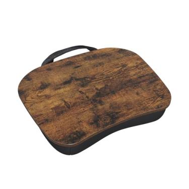 Imagem de GTCJION Mesa de colo para laptop, bandeja de cama, quadro de colo, mesa para laptop com alça e almofada para cama, sofá, mesa de computador, escrita