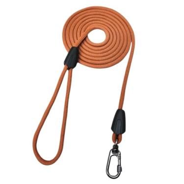 Imagem de Guia Corda Com 5 Metros Longa Para Cachorro Com Mosquetão de Trava Que Não se Solta (Camurça)