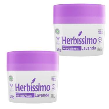 Imagem de Kit 2 Desodorante Creme Lavanda Herbíssimo 55G - Dana - Dana Cosmético