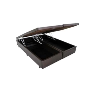 Imagem de Cama Box Baú Casal Bipartido Premium 4 Amortecedores 138x188x40cm