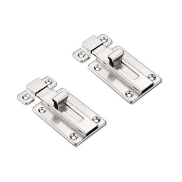 Imagem de Kit 2 Trincos Inox Porta Janela Armário Fecho Ferrolho