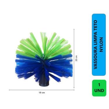 Imagem de 1 Unidade Vassoura Vassourinha Escova Limpa Teto Tira Teia  Nylon Acom