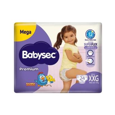 Imagem de Fralda Babysec Premium Mega XXG com 24 unidades - mais de 13kg, 24, XX