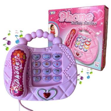 Imagem de Telefone Musical Infantil Brinquedo Educativo Luzes e som - Inside