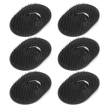 Imagem de Conjunto de 6 Pincel de Massagem para Couro Cabeludo Segbeauty Black -