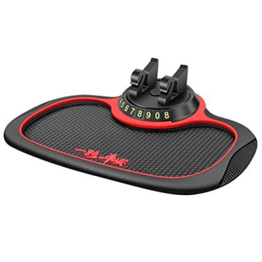 Imagem de Multi Funcional Anti -slip MAT MAT 360 Graus Portador de Telefone Universal Gel Pad para Painel de Carro PVC ABS Tamanho 8x19x24cm (Non-slip matedge-withhiddennumber colchete)