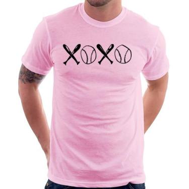 Imagem de Camiseta Xoxo Baseball - Foca na Moda, Rosa bebê, P