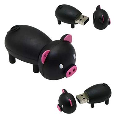 Imagem de Pen Drive USB de 16 GB - Pen Drive Pig - Pendrive USB seguro - Armazenamento de fotos (16 GB - Porco)