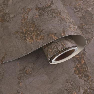 Imagem de VaryPaper Papel de contato de mármore marrom bronze para bancadas à prova d'água papel de parede de mármore luxuoso descascar e colar papel de parede de granito autoadesivo removível 40 cm x 199 cm