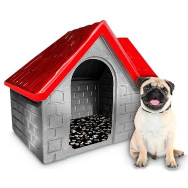 Imagem de Casa Casinha Plástico Cachorro Caes Pet Bangalo Nº 03 (Vermelho, Nº 03)