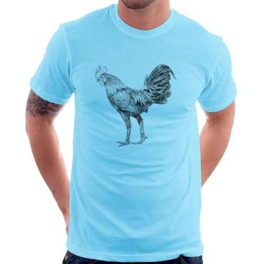 Imagem de Camiseta Galo Desenho - Foca na Moda, Azul bebê, GG