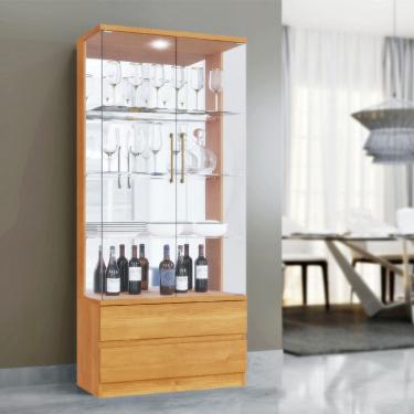 Imagem de Cristaleira 2 Portas Vidro Temperado Lisboa Mavaular Naturale