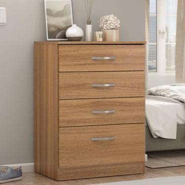 Imagem de Cômoda Astral 4 Gavetas Amêndola  Touch - Mercado dos Móveis - Demóbil