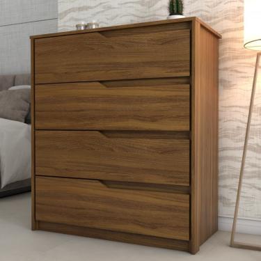 Imagem de Cômoda Arabella 4 Gavetas Marrom - Panorama Móveis