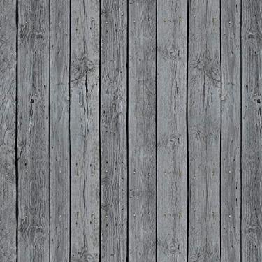 Imagem de Papel De Parede 5m Adesivo Cinza Ripas Madeira Rustico