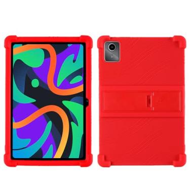 Imagem de QYiiD Capa para Lenovo Tab M11/Tab K11 LTE 11 polegadas 2024 TB330FU, capa protetora de silicone leve à prova de choque macio para crianças para Lenovo K11/Xiaoxin Pad 2024, vermelha
