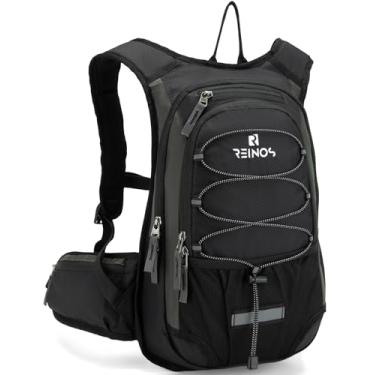 Imagem de Mochila de hidratação REINOS com bexiga de 2L para homens e mulheres, mochila diária com isolamento térmico | Ótima para caminhadas, corrida, ciclismo, acampamento, esqui, atividades ao ar livre (azul marinho)