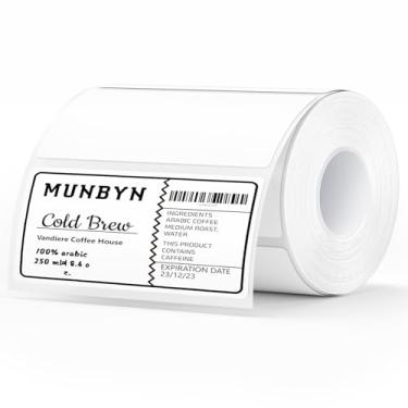 Imagem de MUNBYN Etiquetas térmicas diretas 4x2, adesivo forte, etiquetas de envio para código de barras, correspondência, 500 folhas/1 rolo