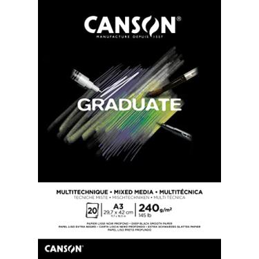 Imagem de Canson Graduate Mix Media Colado Pad A3 20 Folhas Preto Fino 240 g, C31250P018