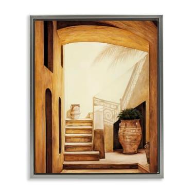 Imagem de Stupell Industries Arte de parede em tela flutuante cinza com moldura Timeless Architecture, design por Eduardo, 25 x 31