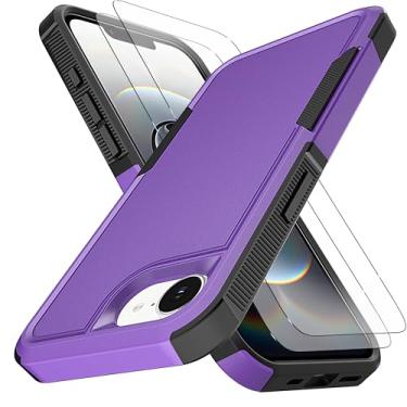 Imagem de YmhxcY Para iPhone 16E [proteção contra quedas de grau militar de 3,5 metros] [antiderrapante] [2 peças de protetor de tela TPE HD] Capa resistente à prova de choque para iPhone 16E 6,1 polegadas