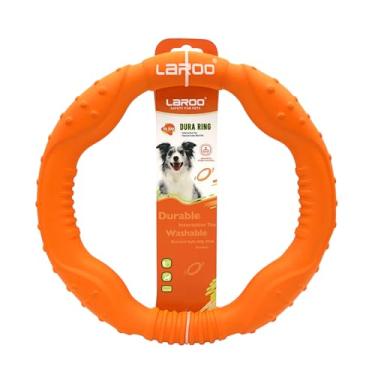 Imagem de LaRoo Anel de brinquedo para cães – Anel voador durável para buscar, brincar na água e treinar duro, design à prova de mastigação para raças mastigadoras agressivas, frisbee leve e fácil de jogar para