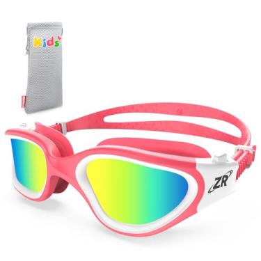 Imagem de ZIONOR Óculos de natação para crianças, óculos de natação polarizados G1MINI para meninas e meninos, proteção UV antiembaçamento alça ajustável adequada para crianças e jovens (lentes douradas)