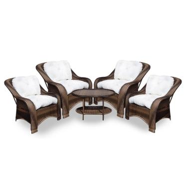 Imagem de Conjunto de Poltronas Fibra Sintética e 1 Mesa Centro