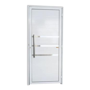 Imagem de Porta Lambril Com Friso Com Puxador Super 25 210cm X 100cm Brimak Branco