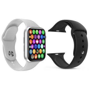 Imagem de Kit 1 Smartwatch W34 S Branco Android Ios+Pulseira Preto
