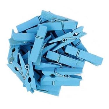 Imagem de Mini pregador de madeira 3,5 cm colorido prendedor de fotos lembrancinha artesanato, 15 50 unidades(Azul,15)