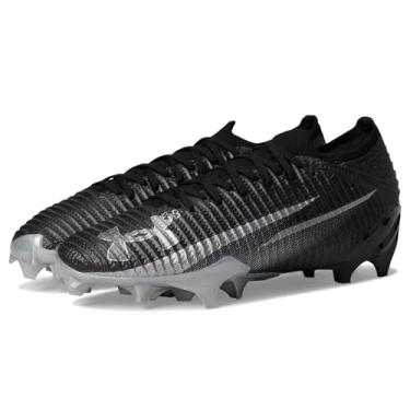 Imagem de Under Armour Tênis masculino Blur Pro Football Cleats, Preto/Prata Metálica/Prata Metálica, 40