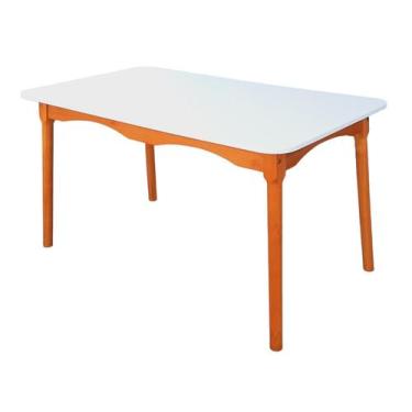 Imagem de Mesa De Jantar Colonial Brisa 137x80cm Rústica em Madeira com Tampo em