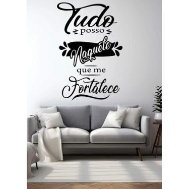 Imagem de Adesivo De Parede Tudo Posso Naquele Que Me Fortelece - Lojinha Da Luc