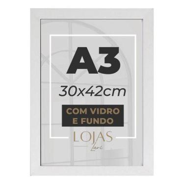 Imagem de Kit 4 Quadro Moldura A3 30x42 Com Vidro Poster Certificado - Mileno, B