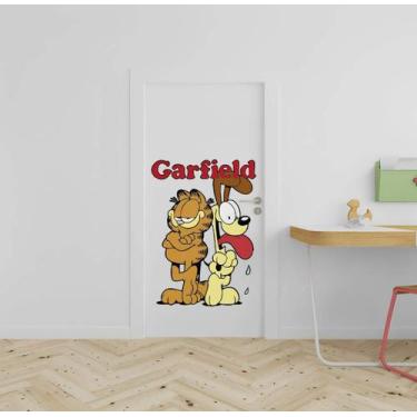 Imagem de Adesivo Para Porta Garfield - Lojinha Da Luc Adesivos
