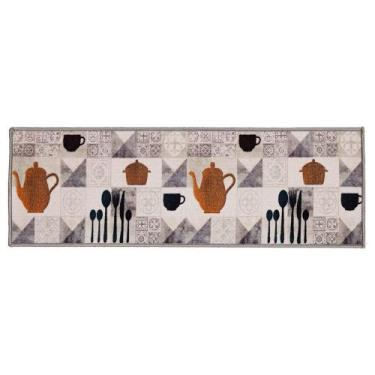 Imagem de Passadeira Cozinha Antiderrapante Clean 23 Bege 0,40x1,20m - EDANTEX