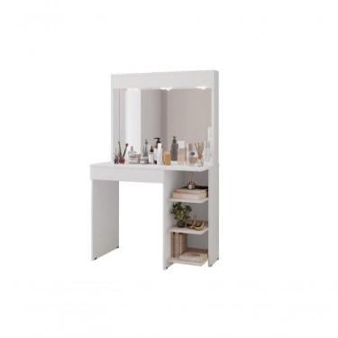 Imagem de Penteadeira Camarim Eliza 1 Gaveta -150x92cm Branco - Mobidick