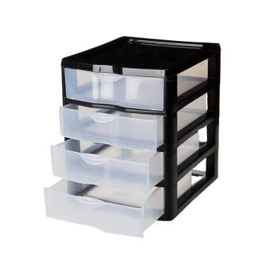 Imagem de Gaveteiro Pequeno 4 Gavetas Preto Nitron 004/4P