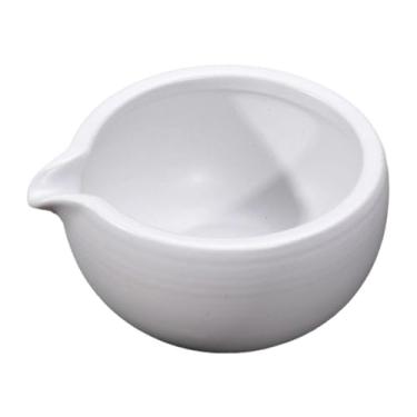 Imagem de WeiLaiKeQi Tigela de cerâmica para mistura de Matcha Chawan decorativa 470ml acessório com bico para cerimônia do chá para Matcha japonês prepare amigos, Branco